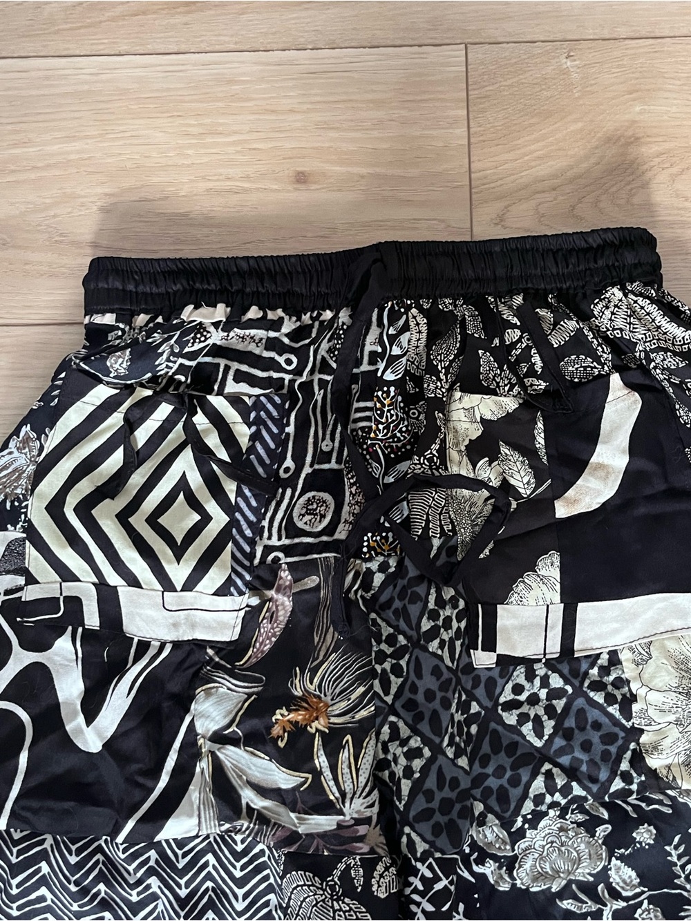 India BoHo harem patchwork pants OS - Picture 5 of 9